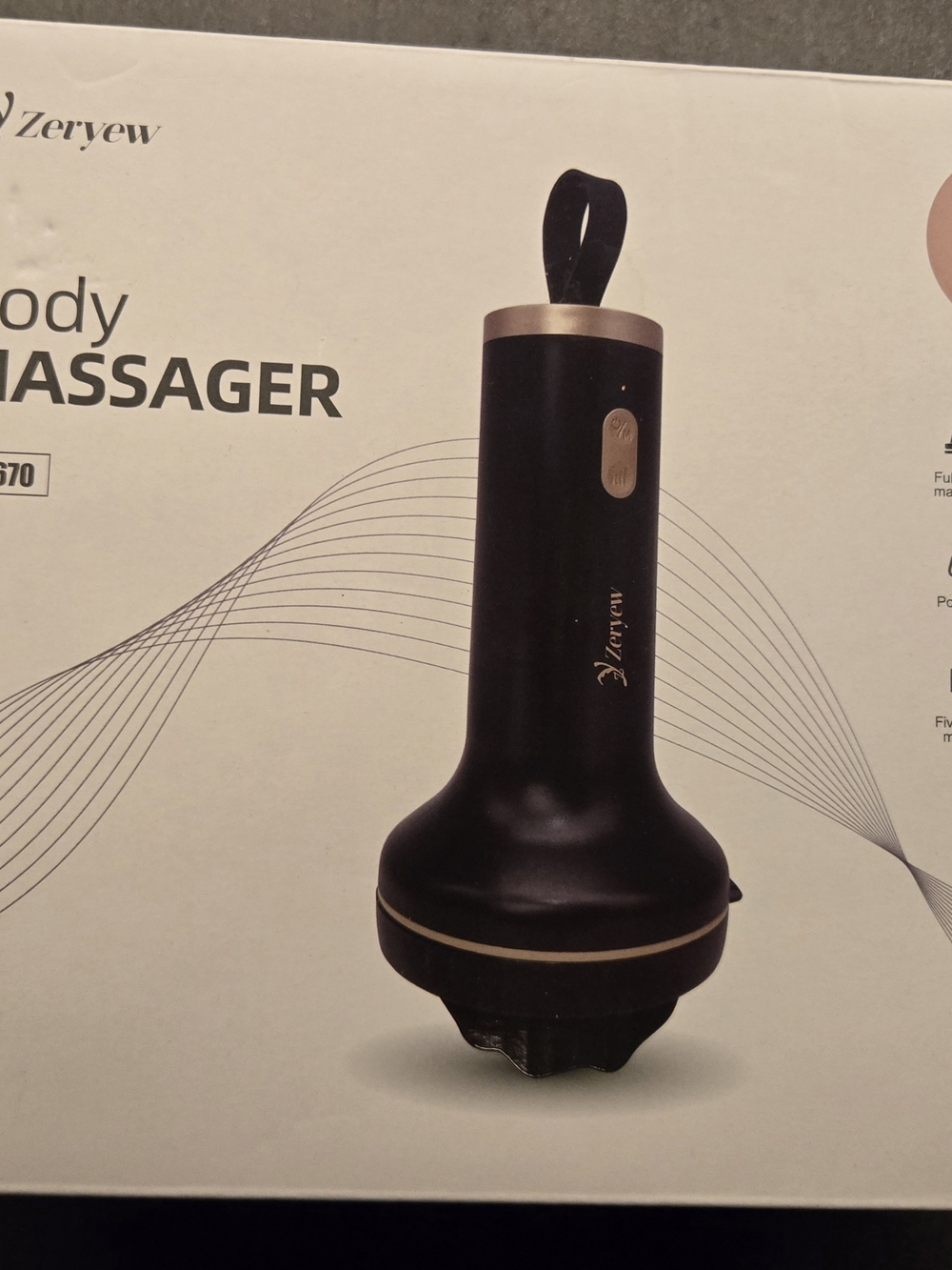 Black Body Massager - Portable Percussion Massage Device